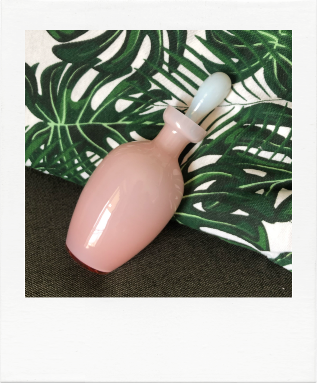 Opaline pink bottle