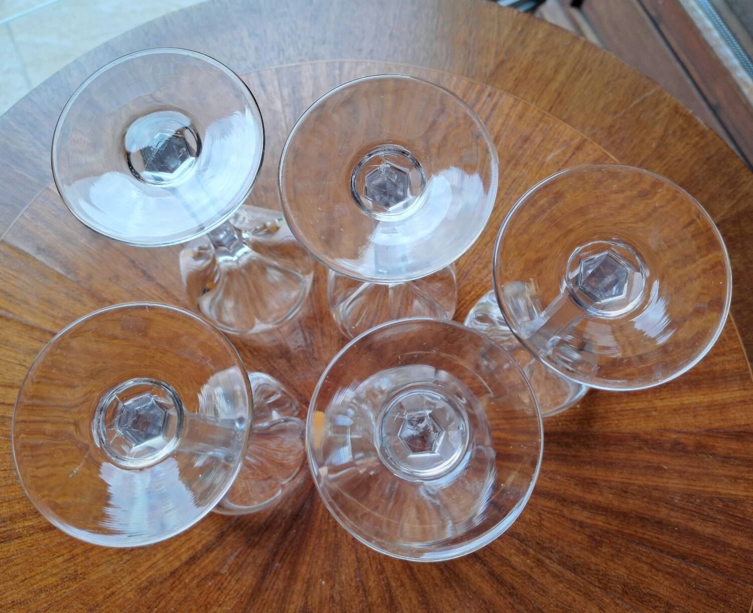 5 Saint Louis crystal glasses, Bristol model, h 15.5 cm