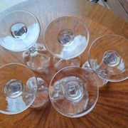 5 verres en cristal Saint Louis modèle Bristol h 15.5 cm
