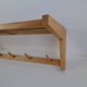 Uluv czechoslovakian mid-century wooden wall coat rack with shelf, 1970