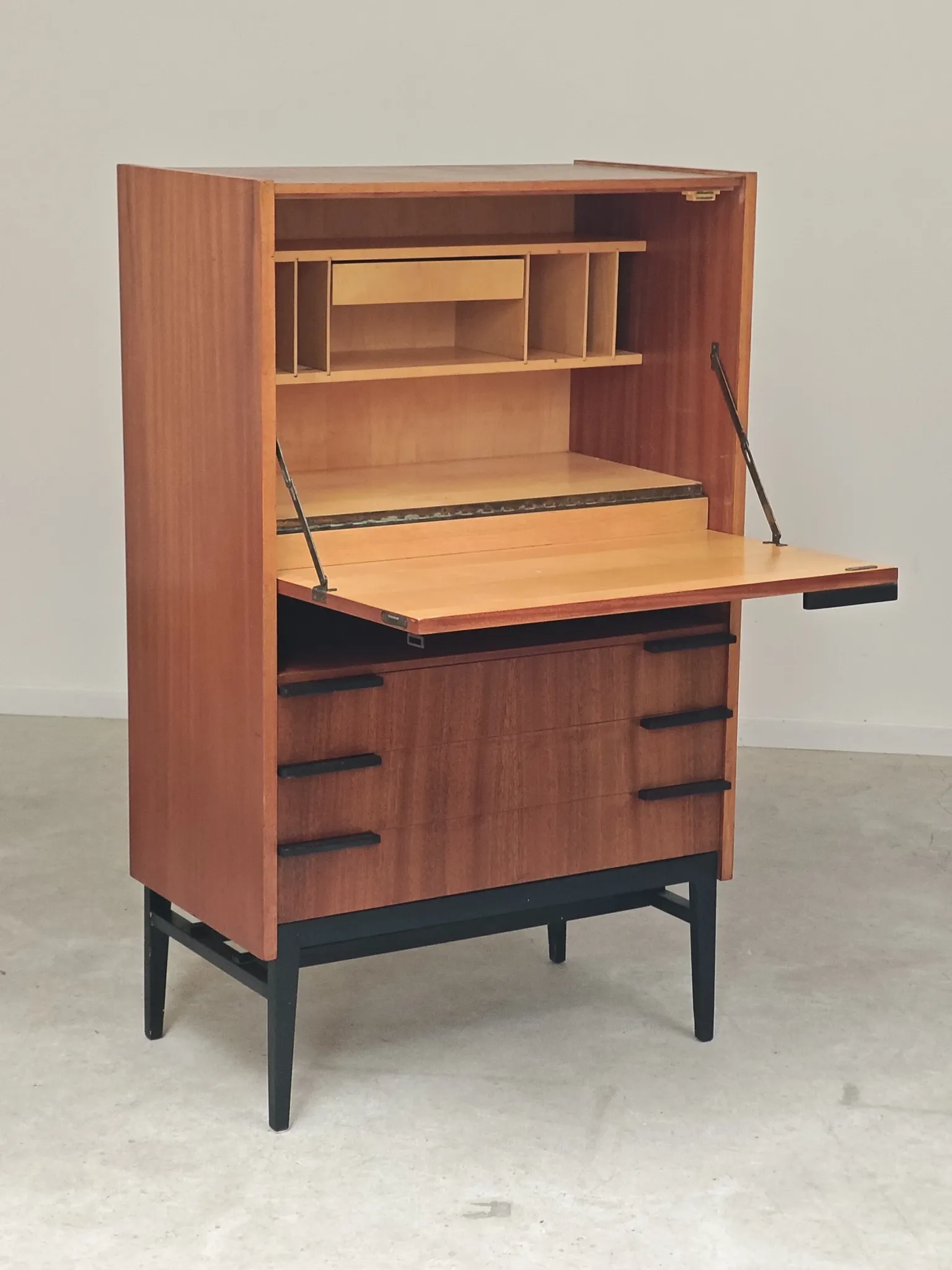 Wooden secretary by Frantisek Mezulanik for Up Zavody