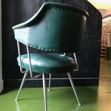 Green skai armchair