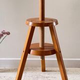 Vintage Solid Beech Screw Stool