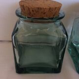 Duo of square jars