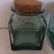 Duo of square jars