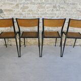 Set of 4 Mullca 510 school chairs