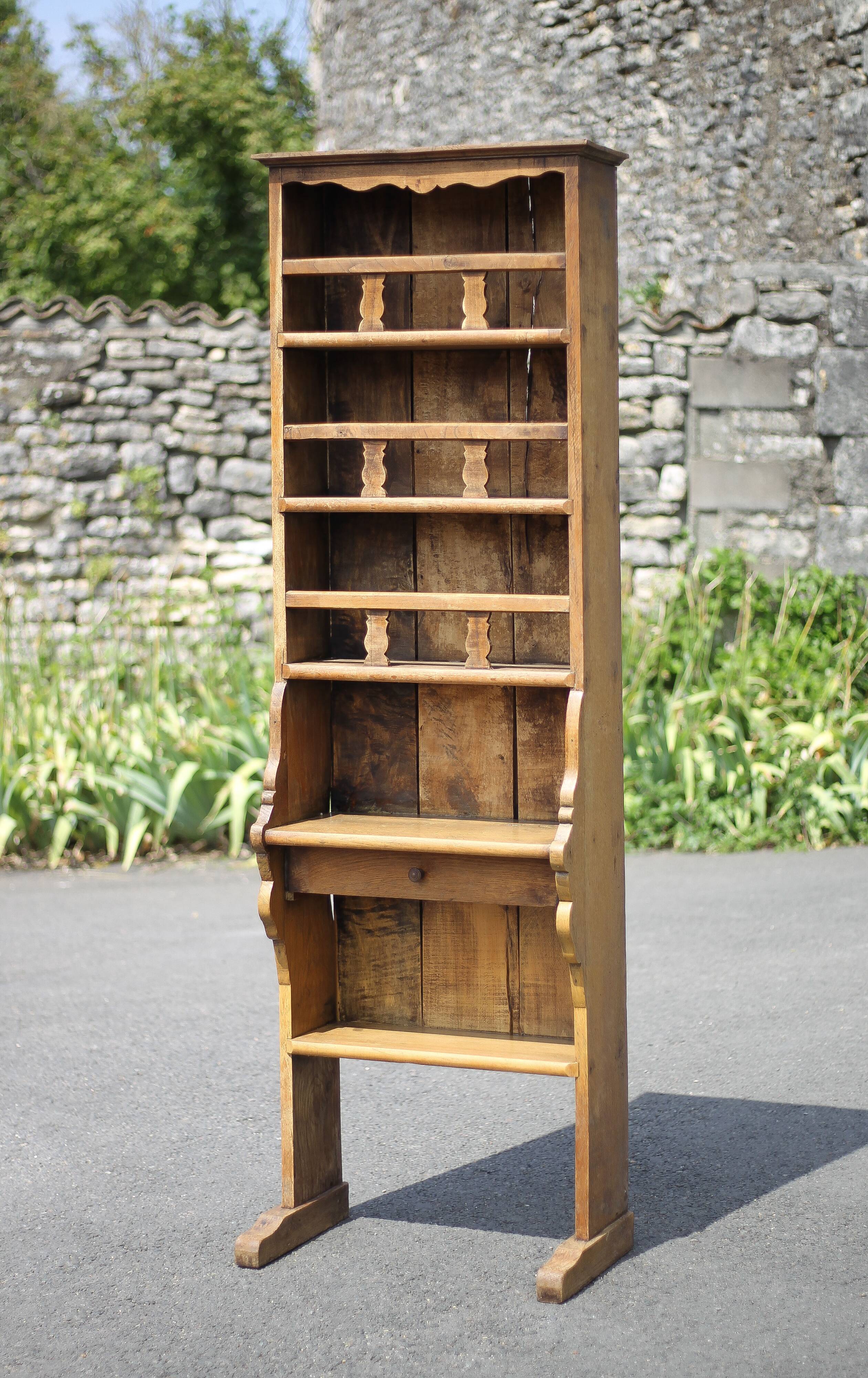 Old wooden dresser, standing shelf, vintage wooden furniture, kitchen, country, chalet, decoration