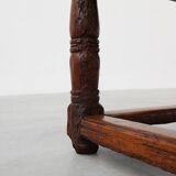 Oak hand-carved side table in wabi wabi style, Spain, 17th Century
