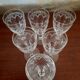 Set of 6 antique engraved glasses