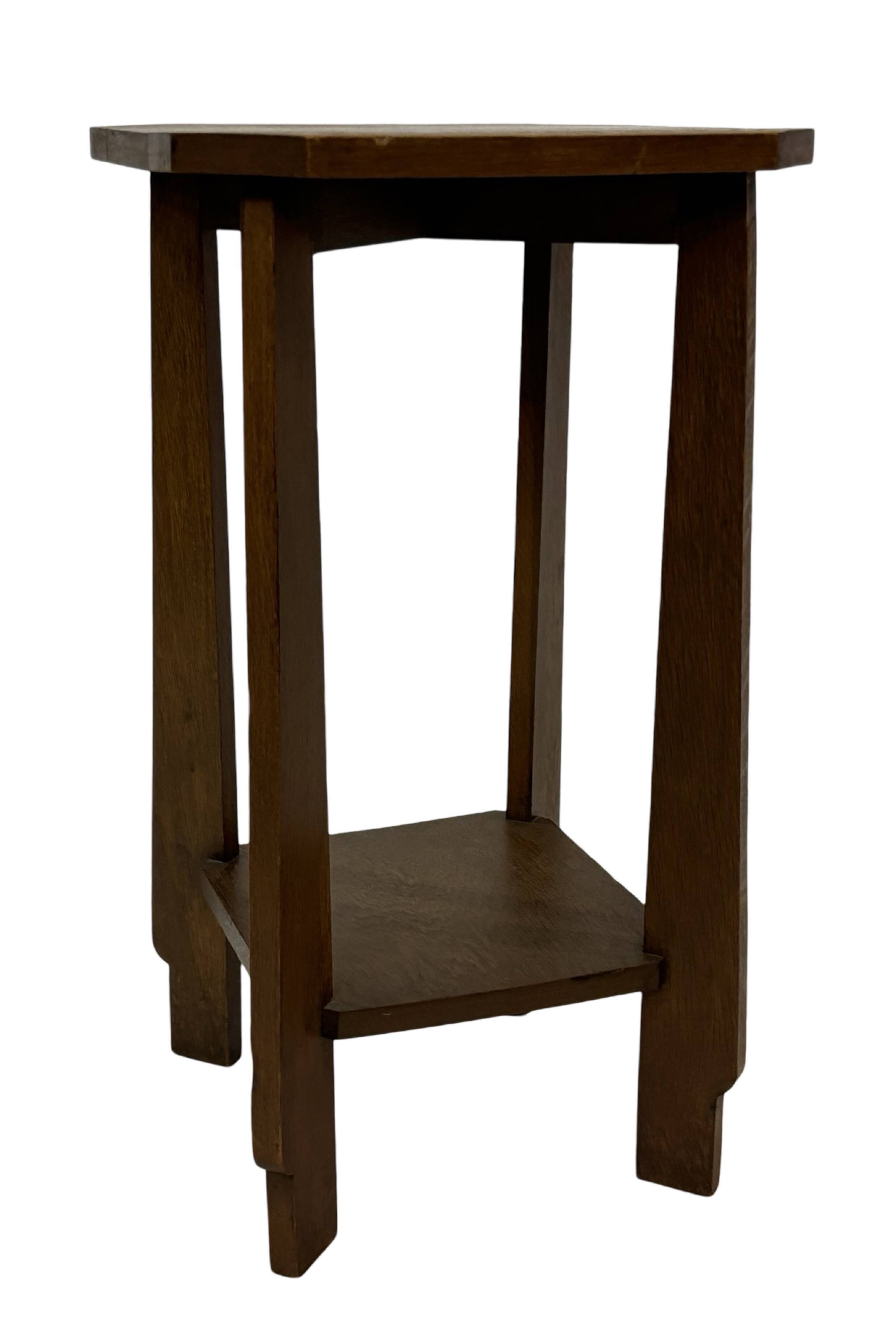 Art Deco plant table side table Oak 1950s