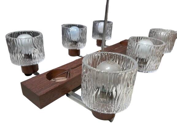 Art Deco light fixture composed of six lights