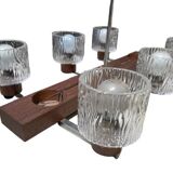 Art Deco light fixture composed of six lights