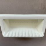 Recessed wall-mounted soap dish