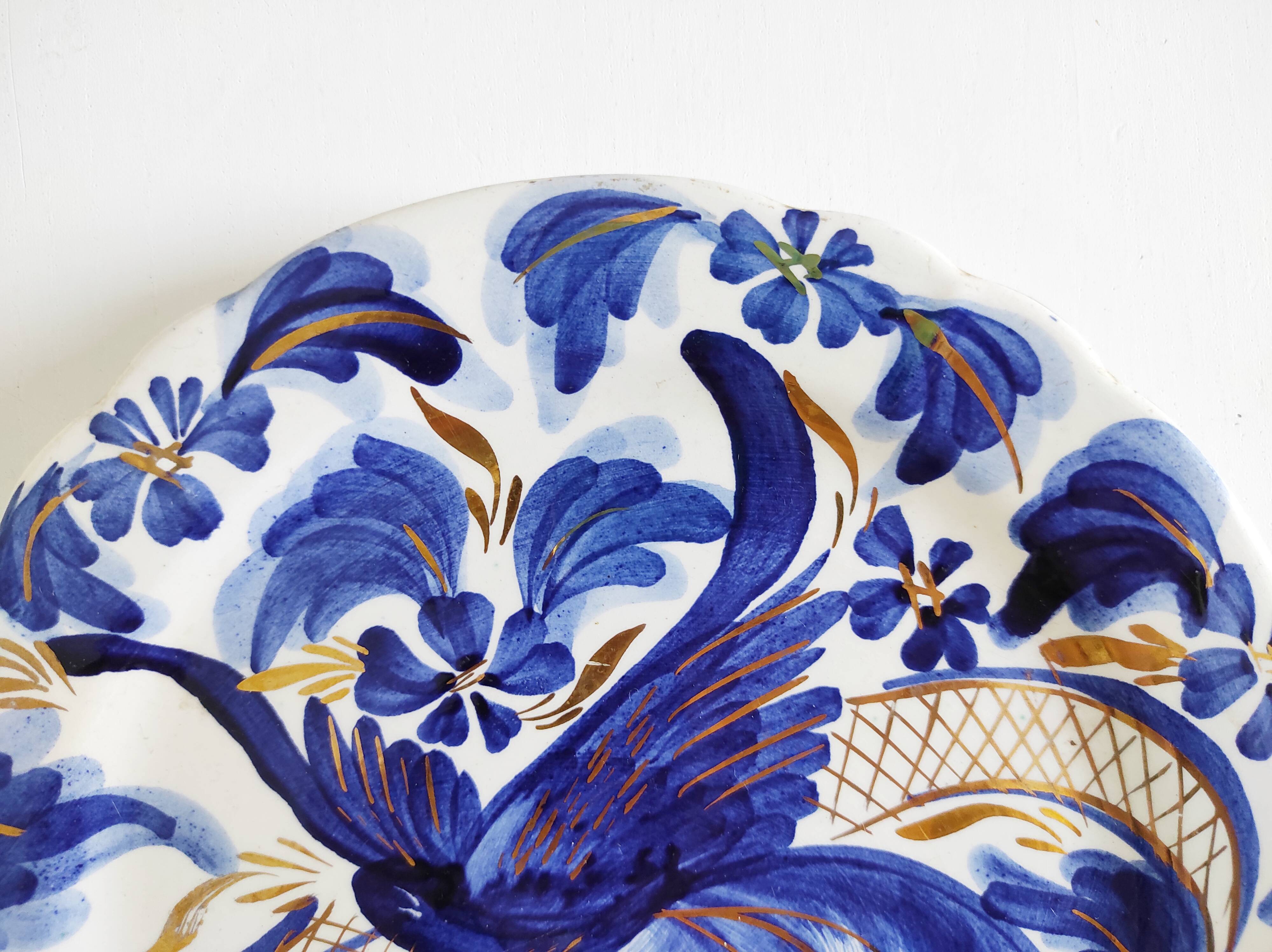 Hubert bequet blue bird plate