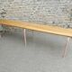 Banc d'école en bois et métal des années 80