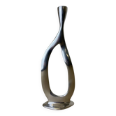 Bougeoir biomorphique, en aluminium massif, Espagne, vers 1970