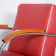 Red Mucke Melder armchair - 1930s Czechia