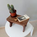 Antique solid oak stool