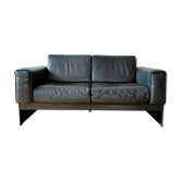 Matteo Grassi 2-seater sofa in black leather