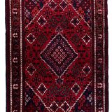 Tapis Vintage Hamadan Fait Main en Laine – Années 1970 – 136 x 205 cm – Rug