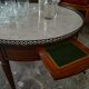 Table basse bouillotte en acajou