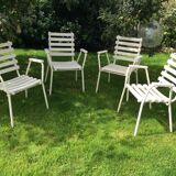 4 garden armchairs