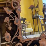 Iron mirror floral decoration 57x80cm