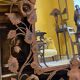 Iron mirror floral decoration 57x80cm