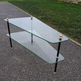 Table lounge trays vintage triangular glasses