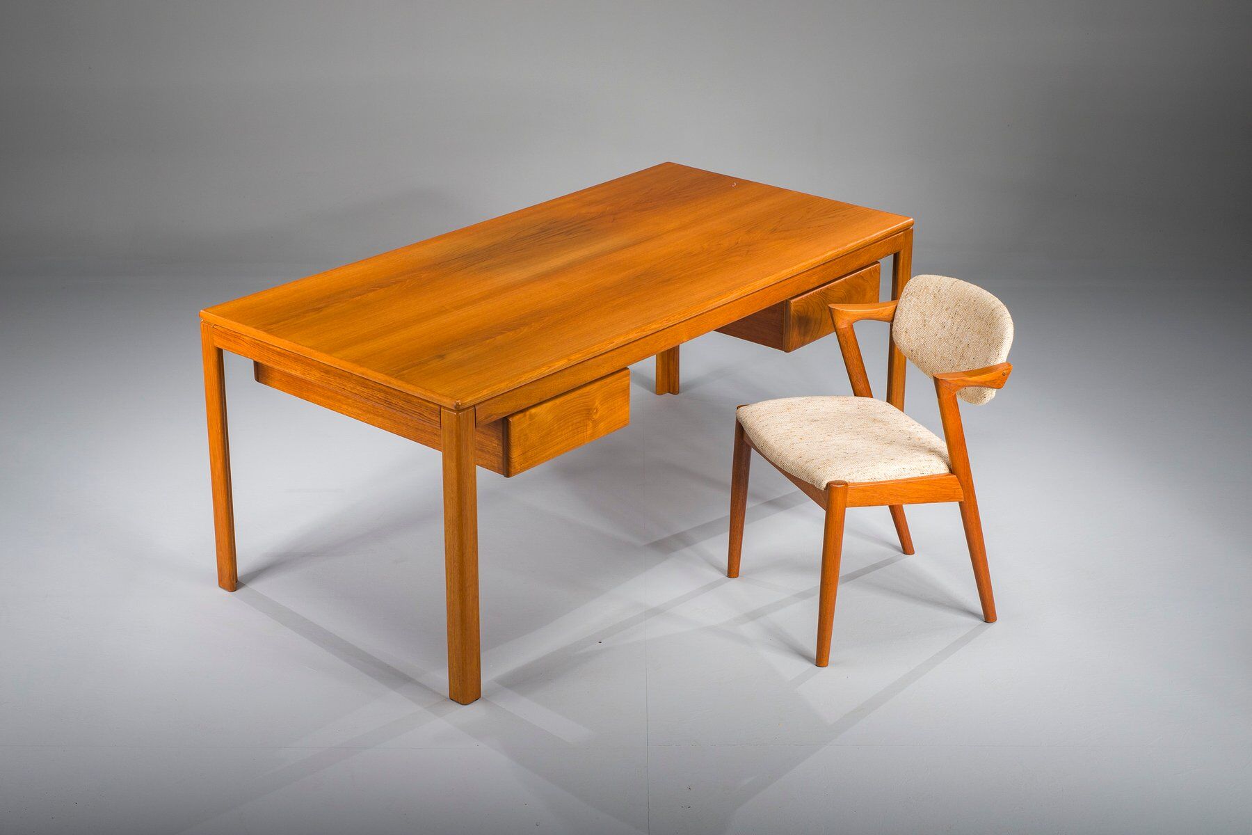 Mid-century modern teak writing desk, 1970s