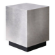 Table de chevet monolithe en aluminium brossé