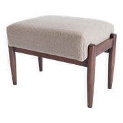 Set of two vintage camel bouclé stools, Edmund Homa, 1960s.