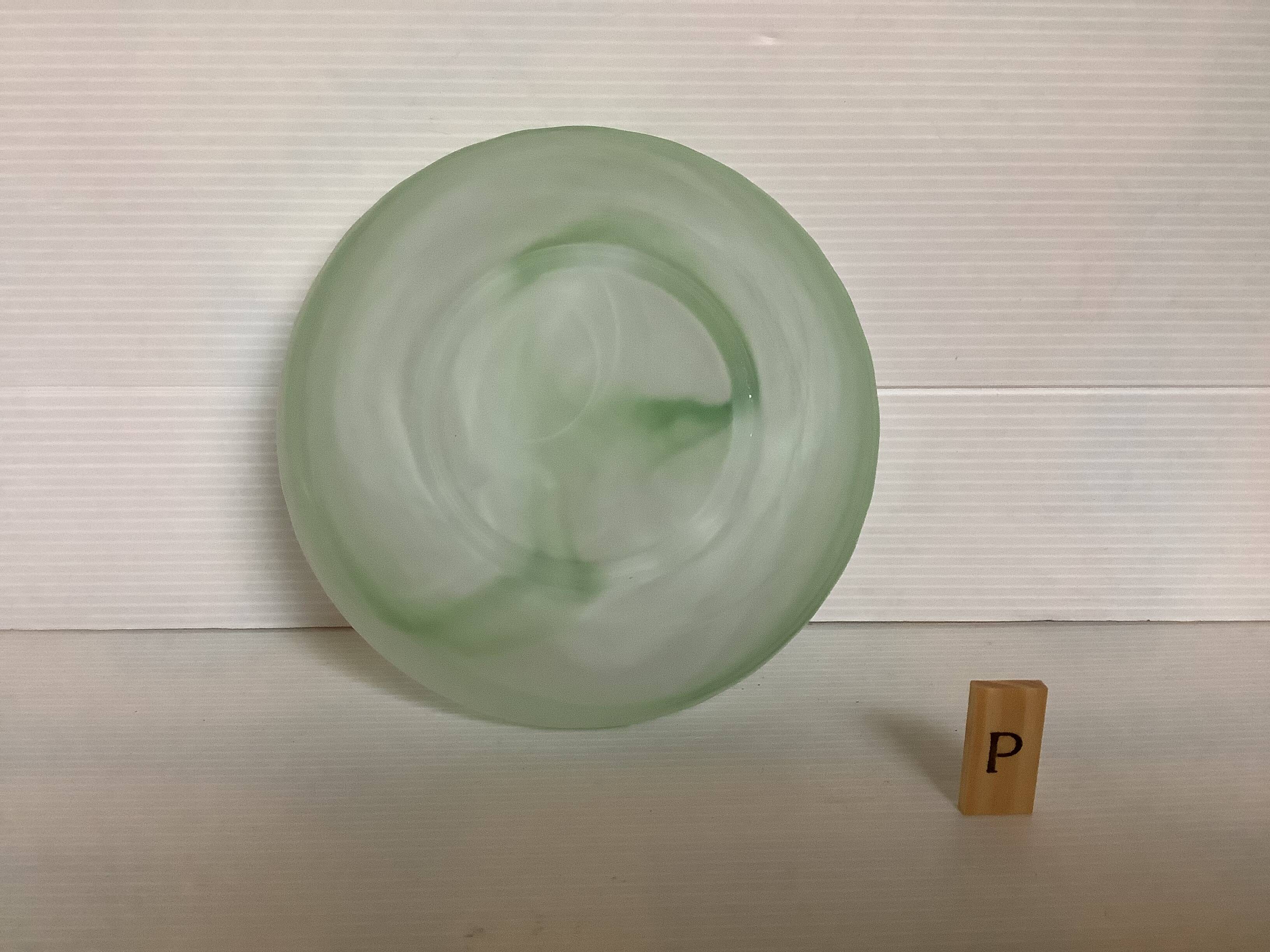 Green glass paste empty pocket ashtray P