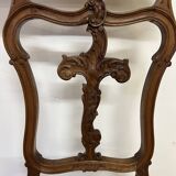 Chaise Prie-Dieu ancien en bois sculpté