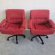 Pair of swivel armchairs model P85 by Giovanni Offredi for Saporiti
