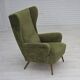 1960s, Scandinavian design, highback armchair, furniture velour.