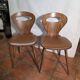 Paire de chaises bistrot "Fourmi" Baumann – Vintage 1960