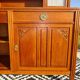 Vintage oak sideboard with sentry boxes and mirror