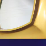 Large Vintage 1950s French Hand Carved Hardwood Gold Gilt Wall Mirror