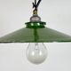 Industrial Green Enamel Light, 1950s