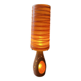 Accolay lamp in terracotta, resin lampshade with double lighting 1960