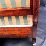 Walnut recamier bench Napoleon III daybed mid-nineteenth century