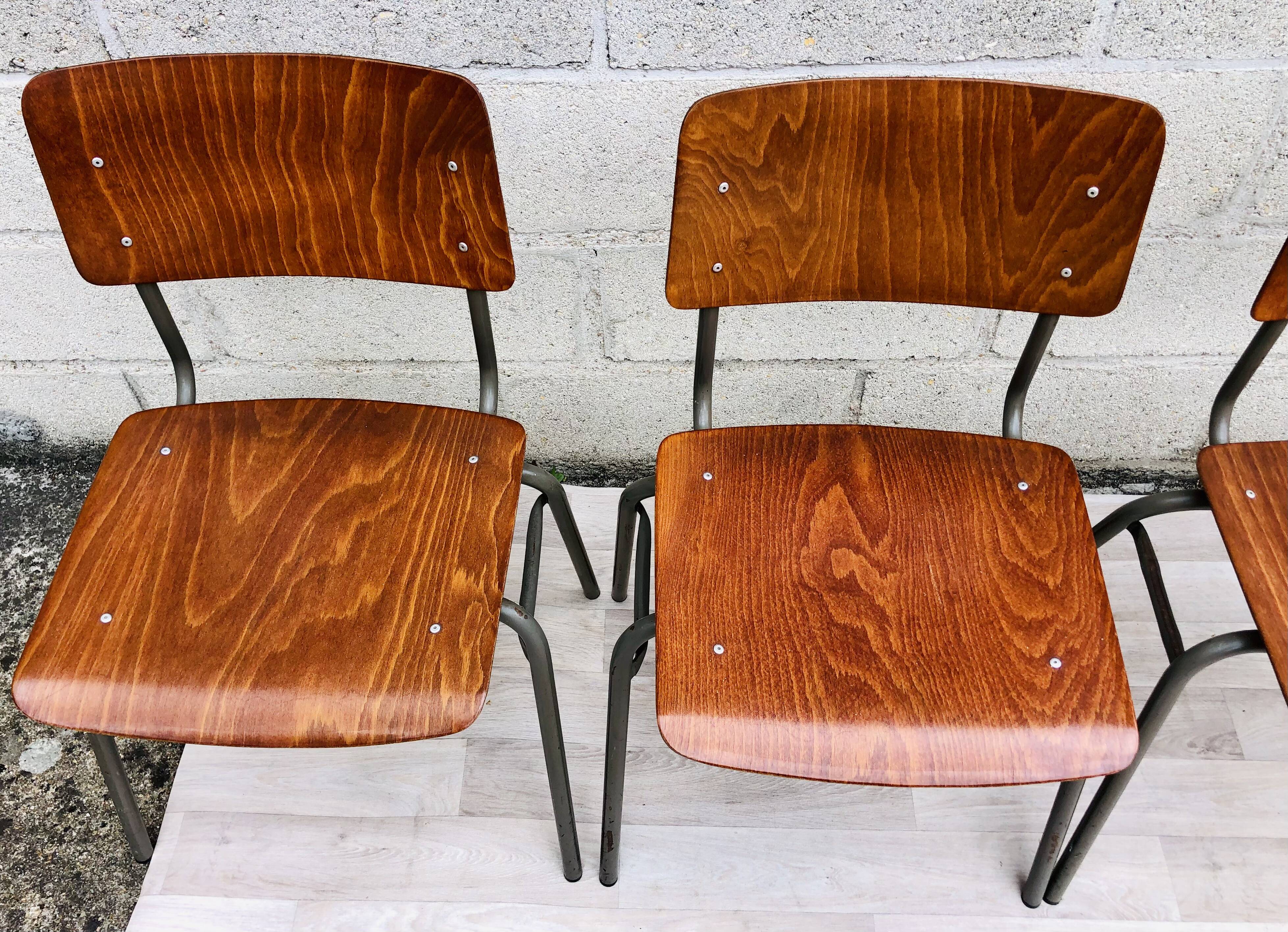 4 chairs Marko 60s gray base