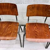 4 chairs Marko 60s gray base