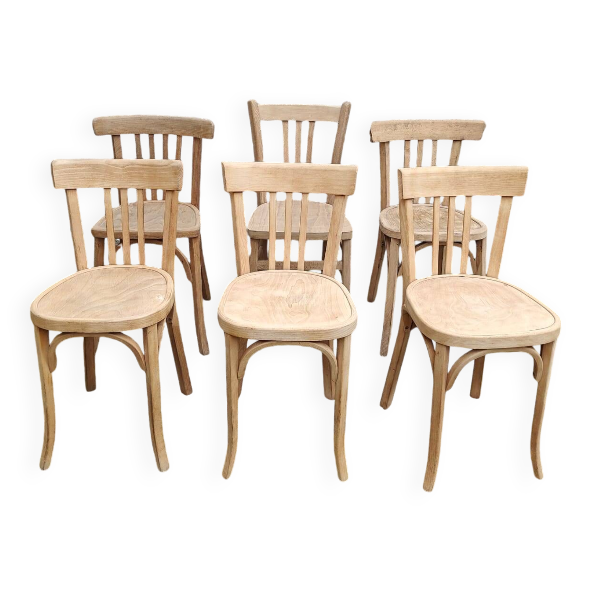 antique sandblasted bistro chairs