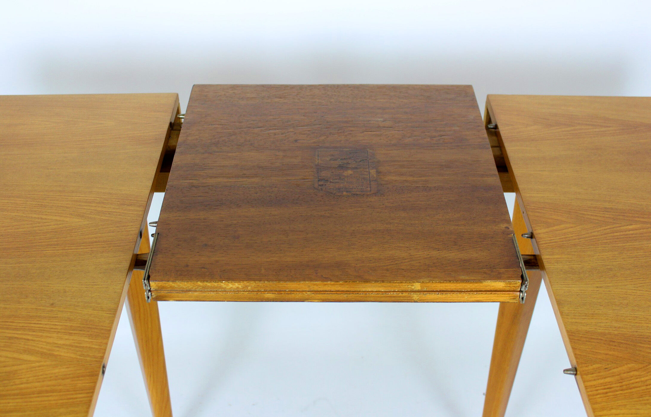 Square oak veneered folding table from Jitona, 1960