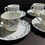Limoges Giraud porcelain cups set of ten