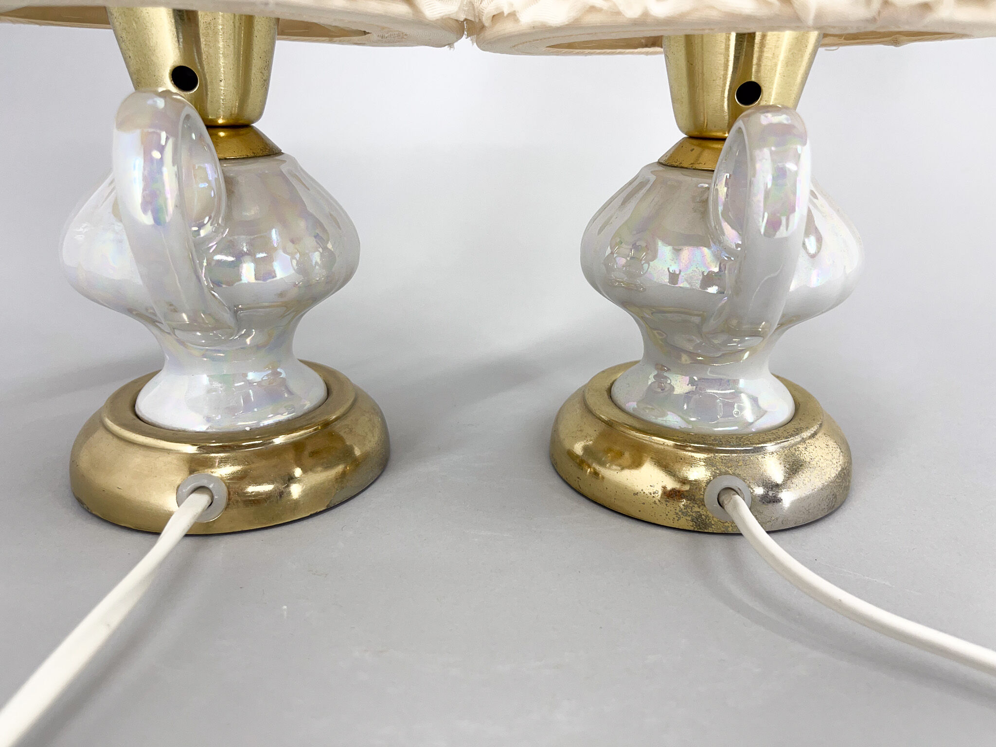 Pair of 1970s Ceramic Table or Bedside Lamps