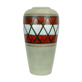 mid century VASE floorvase scheurich model 517-50 geometric decor heinz siery 1959