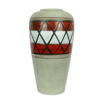 vase de sol mid-century modèle 517-50 de Scheurich décor géométrique Heinz Siery 1959